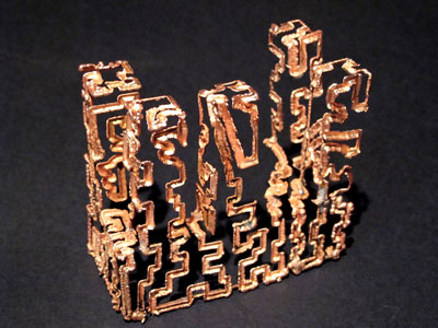 Transdimensional Manifold Labyrinthine Projection (copper)