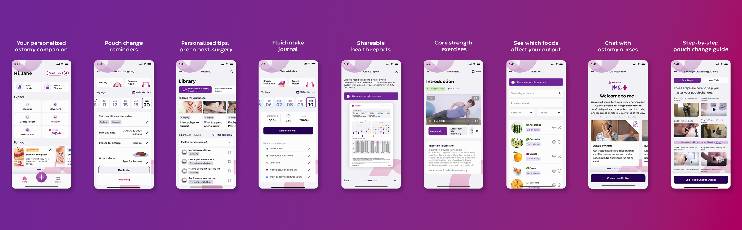 Convatec: me+ ostomy companion app