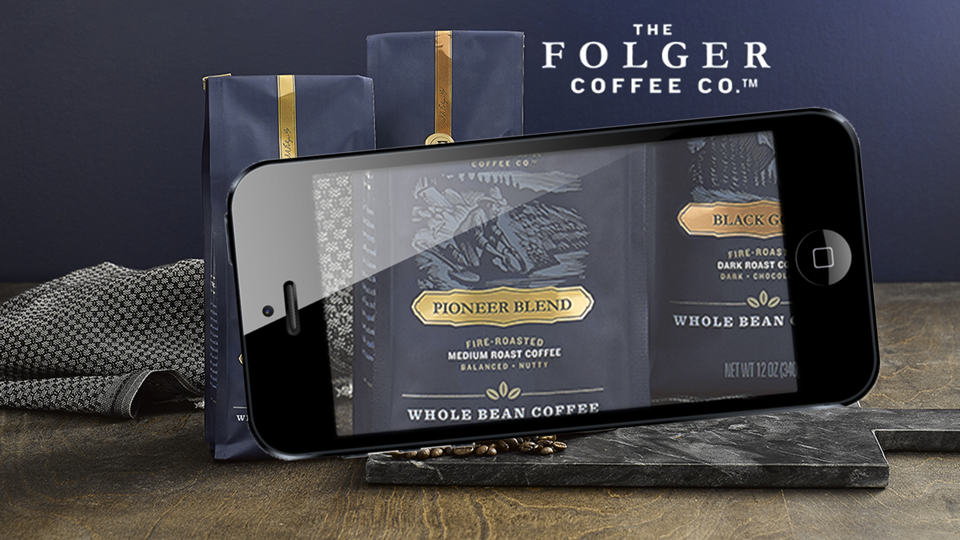 Folgers augmented reality packaging
