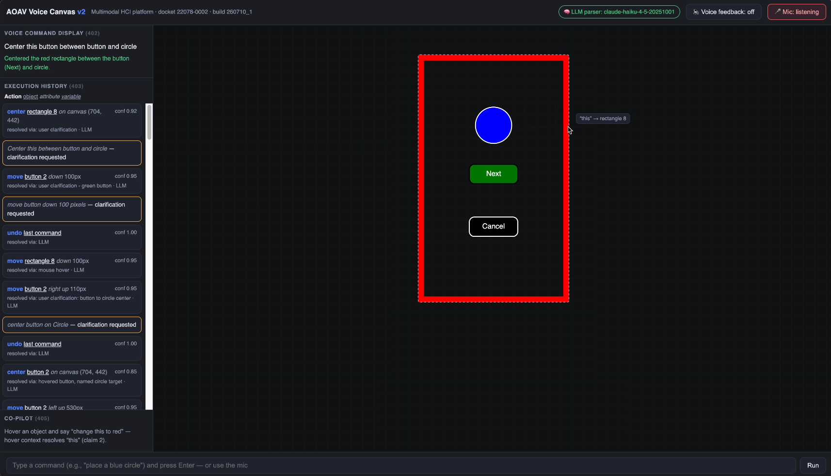 Applied AI: HCI interface and node UI